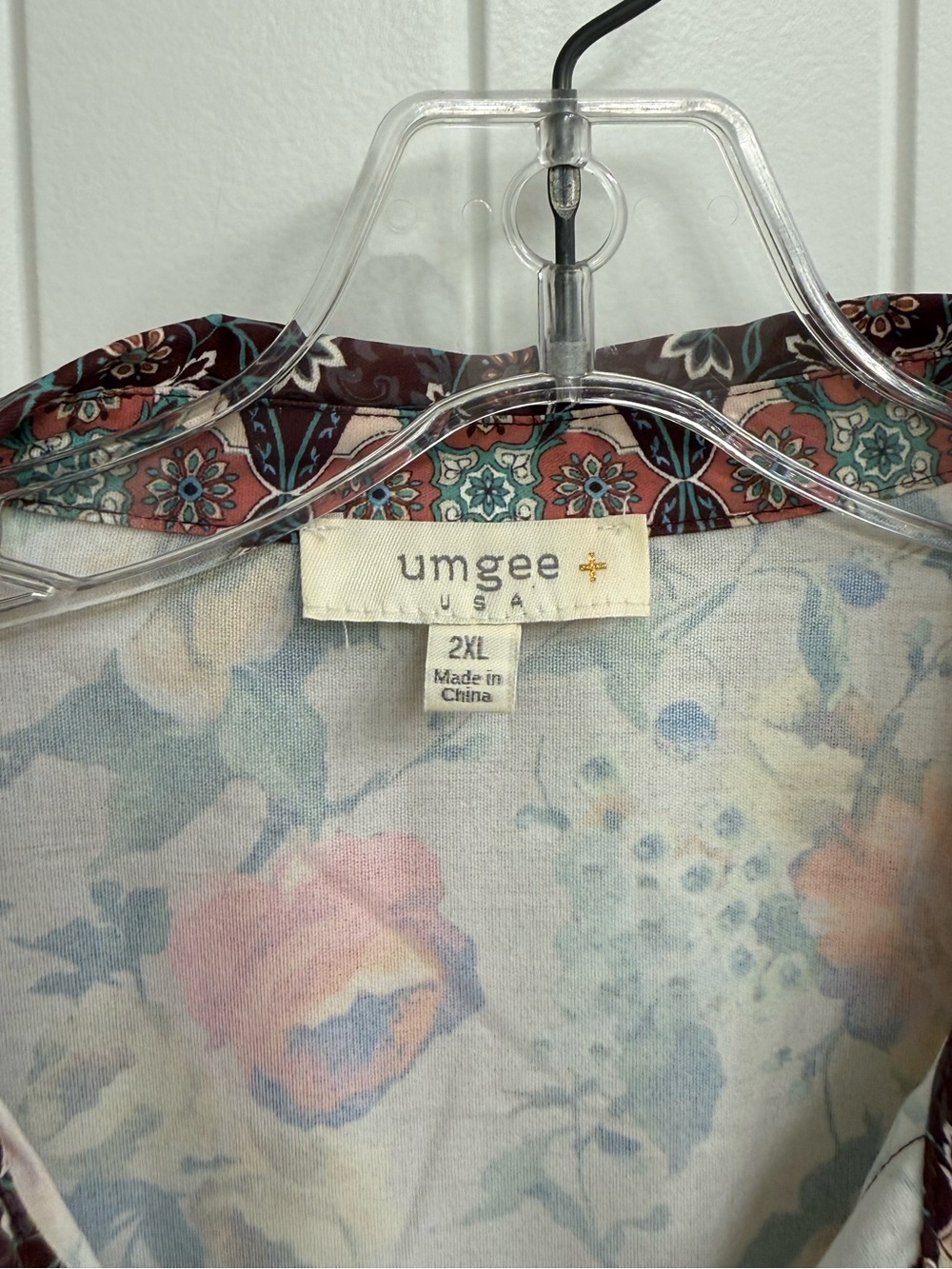 Umgee Multicolor western Floral Peasant Tunic cowgirl sz 2X - Picture 4 of 9